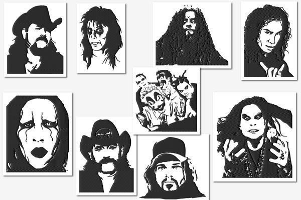 Heavy Metal Rock Masters Embroidery Designs Set