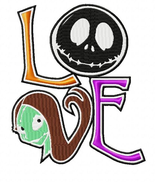 Nightmare Before Christmas Love Embroidery Design