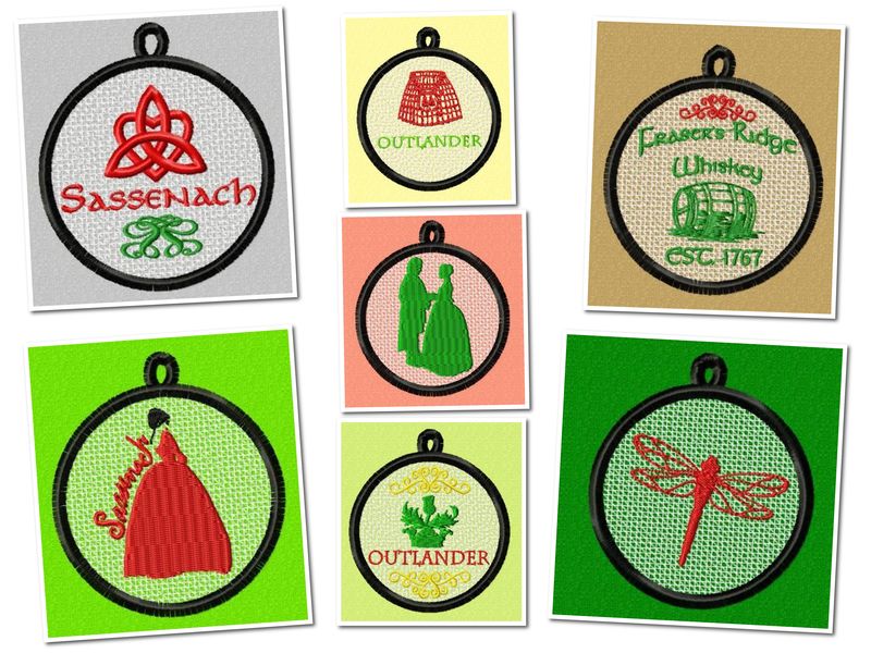 Outlander ITH FSL Xmas Ornament Embroidery Designs