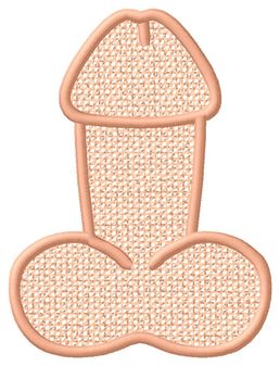 Penis Bachelorette Tealight FSL Embroidery Design front