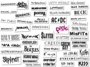 Rock Band Name Logo Embroidery Designs