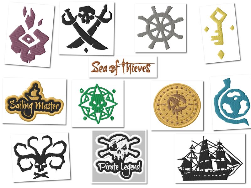 Sea Of Thieves Embroidery Designs