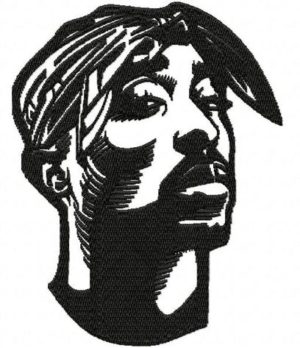 Tupac Embroidery Design