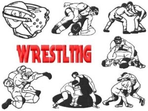 Wrestling Embroidery Designs