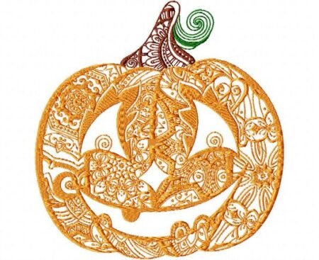 Zentangle Pumpkin Embroidery Design