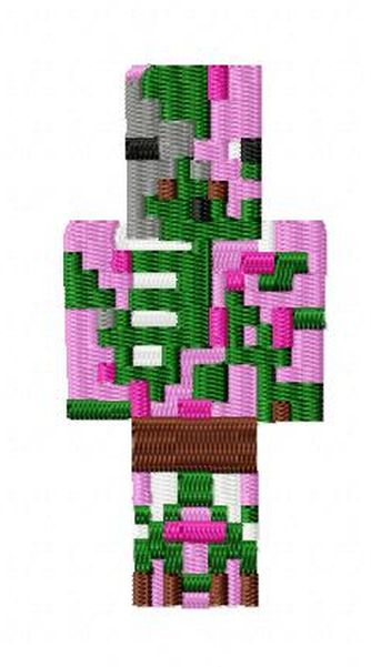 Minecraft Zombie Pigman Embroidery Designs