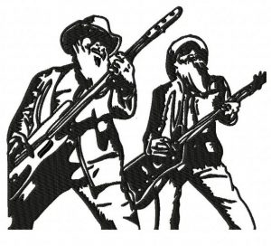 ZZ Top Duo Embroidery Design